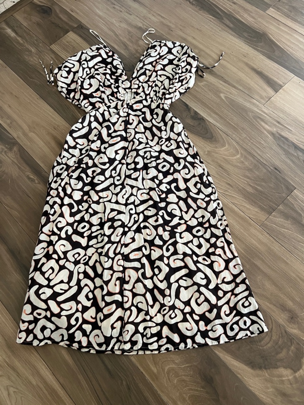 Women’s midi  Brown and beige Patterned Sundress